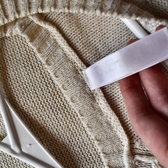 3/ $25 S- p.s. White Cream Knit 3/4 Sleeve Women's Sweater - Picture 3 of 5